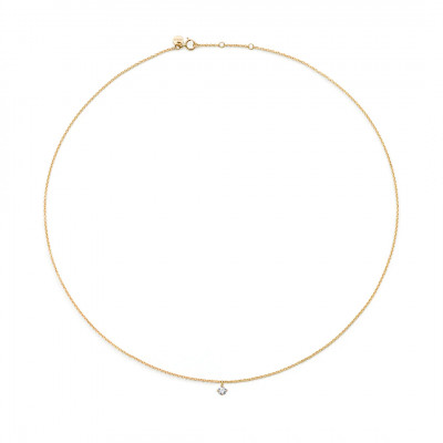 Collana Yellow Solitaire XL oro giallo e diamante