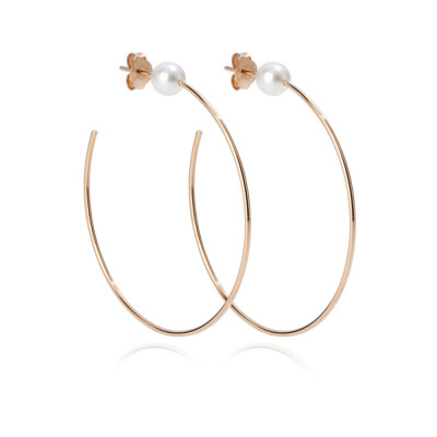 Small Pearls Hoops
