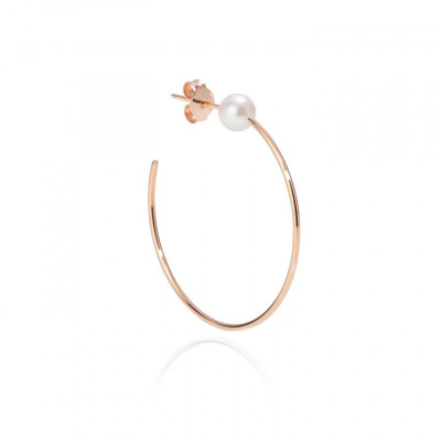 Orecchino Small Pearl Hoop