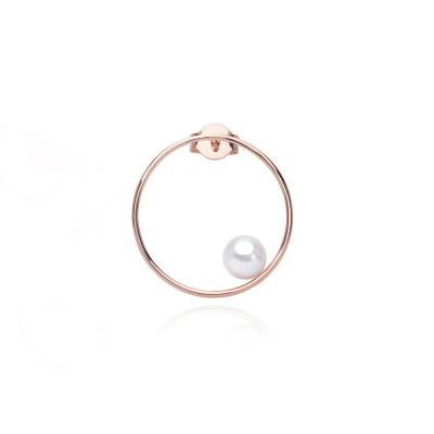 Orecchino Pearl Circle sinistro