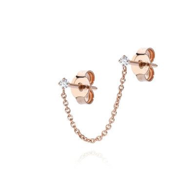 Orecchini Twin Solitaire Rose