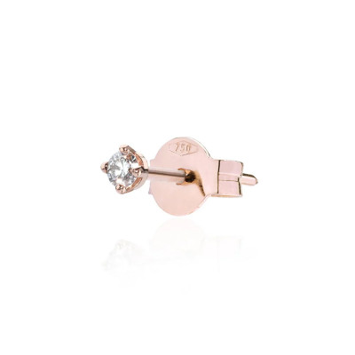 Orecchino Rose Solitaire M