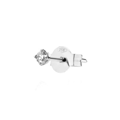 Orecchino White Solitaire M