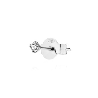 Orecchino White Solitaire S