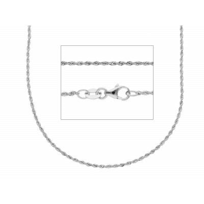 Catena corda filo 0,25 in oro bianco 40 cm