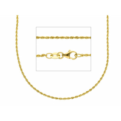 Catena corda filo 0,25 in oro giallo 40 cm
