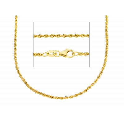 Catena corda filo 0,30 in oro giallo 50 cm