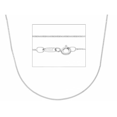 Catena grumetta classica in oro bianco 45 cm