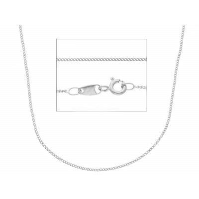 Catena grumetta classica in oro bianco 45 cm