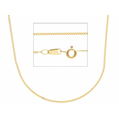 Catena grumetta classica in oro giallo 45 cm