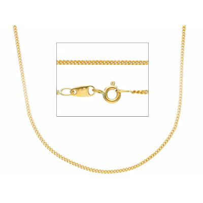 Catena grumetta classica in oro giallo 60 cm