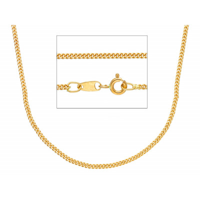 Catena grumetta classica in oro giallo 60 cm