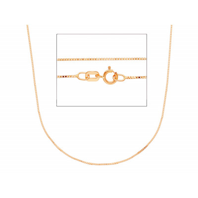 Catena quadrata in oro rosa 40 cm