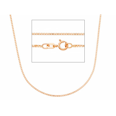 Catena quadrata in oro giallo 50 cm