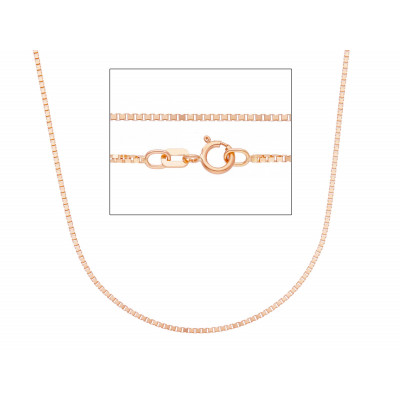 Catena quadrata in oro rosa 40 cm