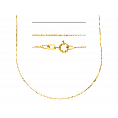 Catena ottagonale in oro giallo 50 cm