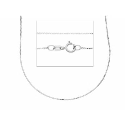 Catena ottagonale in oro bianco 60 cm