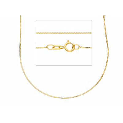 Catena ottagonale in oro giallo 40 cm