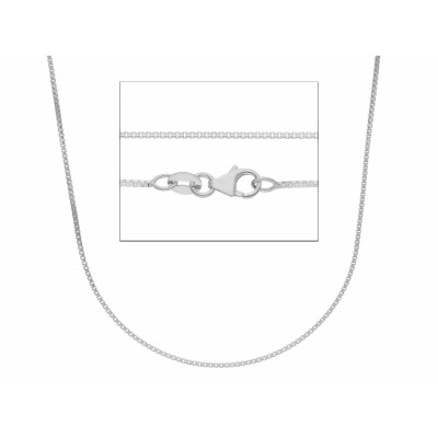 Catena ottagonale in oro bianco 37+3 cm