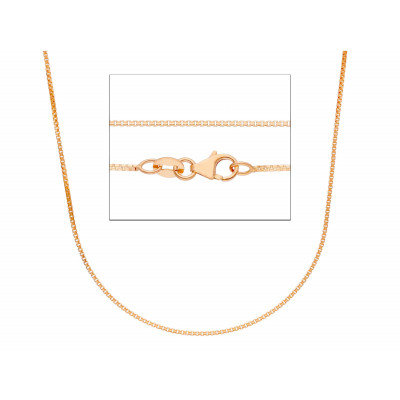 Catena ottagonale in oro rosa 42+3 cm