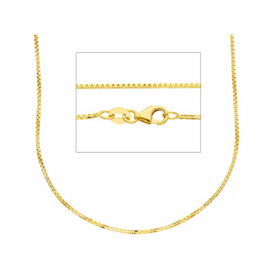 Catena ottagonale in oro giallo 50 cm