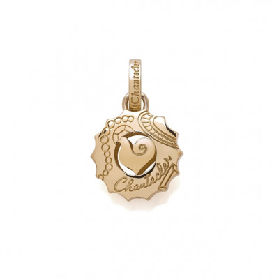 Ciondolo medio logo in oro rosa 9kt