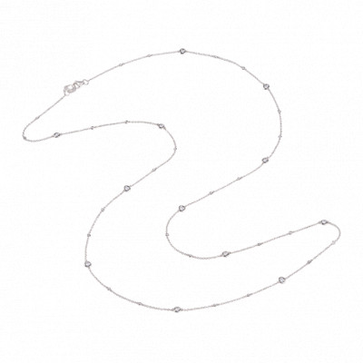 Collana Capri oro bianco e diamanti