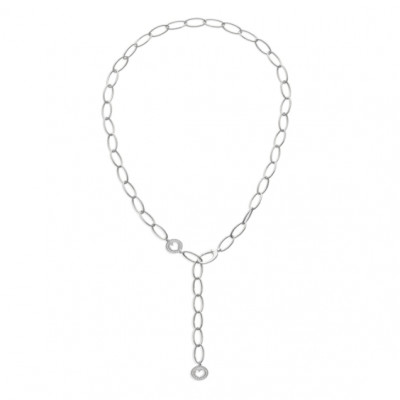 Collana in oro bianco e diamanti