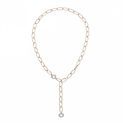 Collana in oro rosa e diamanti