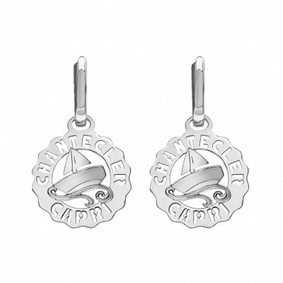 Orecchini Mini Logo Barca in argento