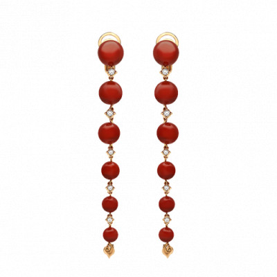 Orecchini Cherie corallo rosso
