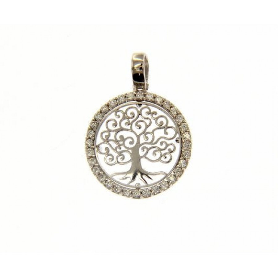 Gioielleriapivano It Ciondolo Albero Della Vita In Oro Bianco