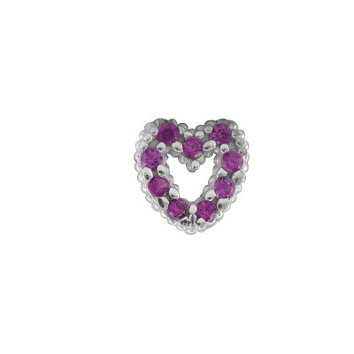 Charm #mywords Cuore small Zirconi Rossi