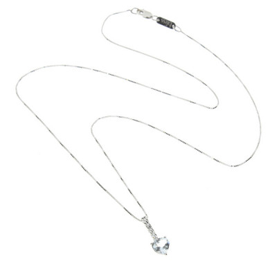 Collierino Stephanie brillante e Acquamarina