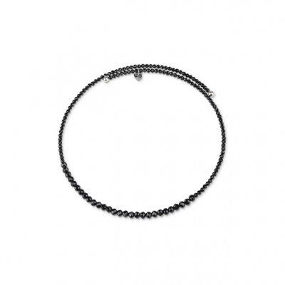 Chocker in spinello nero e argento