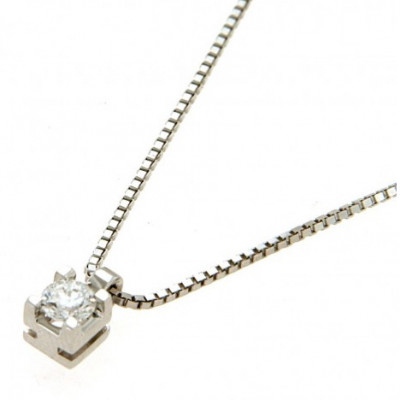 Collana con Diamante 0,21 Ct