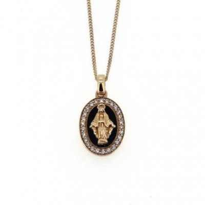 Collana Madonna Miracolosa oro rosa