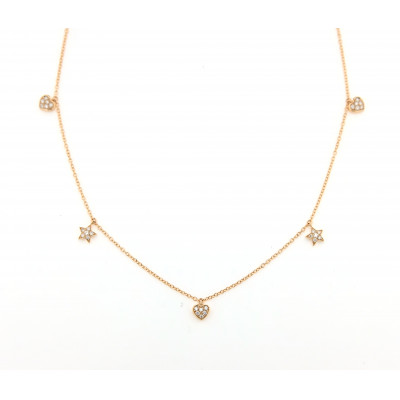Collana Crivelli Cuore grande Silhouette oro rosa e diamanti – Gioielleria  Granarelli