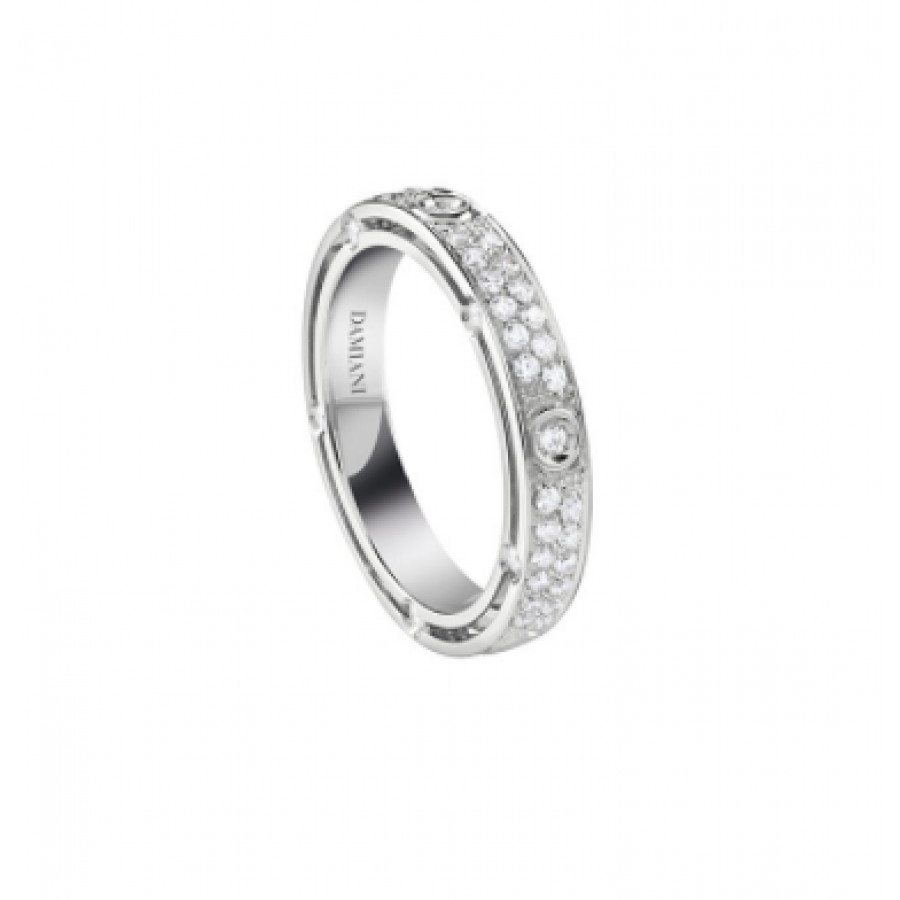 GioielleriaPivano Damiani Anello D.Side in oro bianco e diamanti