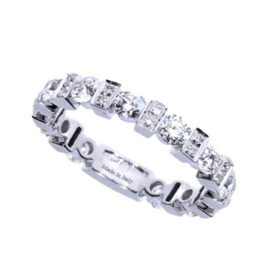 Veretta Belle Epoque platino e diamanti 3,50 mm