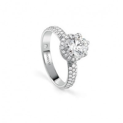 Anello solitario Minou full pavè 1,00 ct