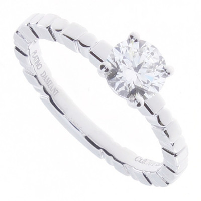 Anello Belle Epoque oro bianco e diamante ct 0,51 G VS2