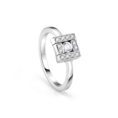 Anello Belle Epoque con diamanti