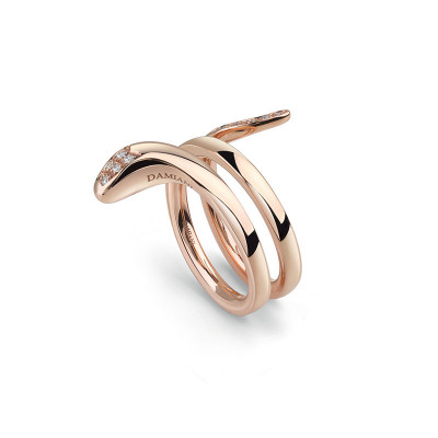 Anello in oro rosa con diamanti