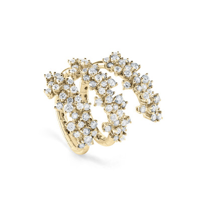 Anello Mimosa Flexi in oro giallo e diamanti