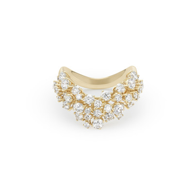 Anello Mimosa in oro giallo e diamanti