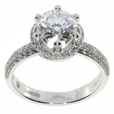 Anello solitario Minou full pavè 0,5 ct. G VS2