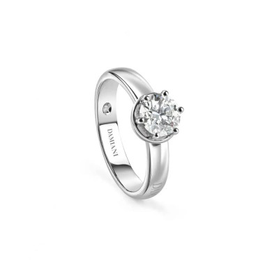 Anello solitario Minou in oro bianco e diamante