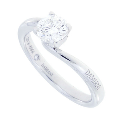 Anello solitario Veramore in oro bianco e diamante 0,31 ct. F VS2