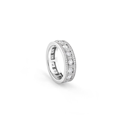 Anello Belle Epoque Reel oro bianco e diamanti